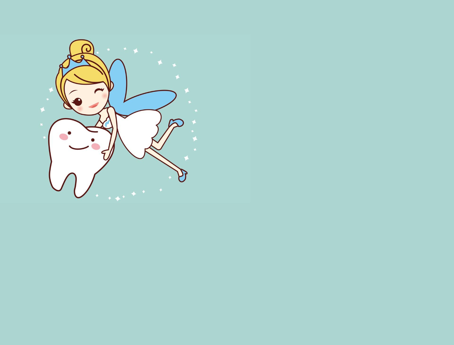 illustration of fairy holding tooth